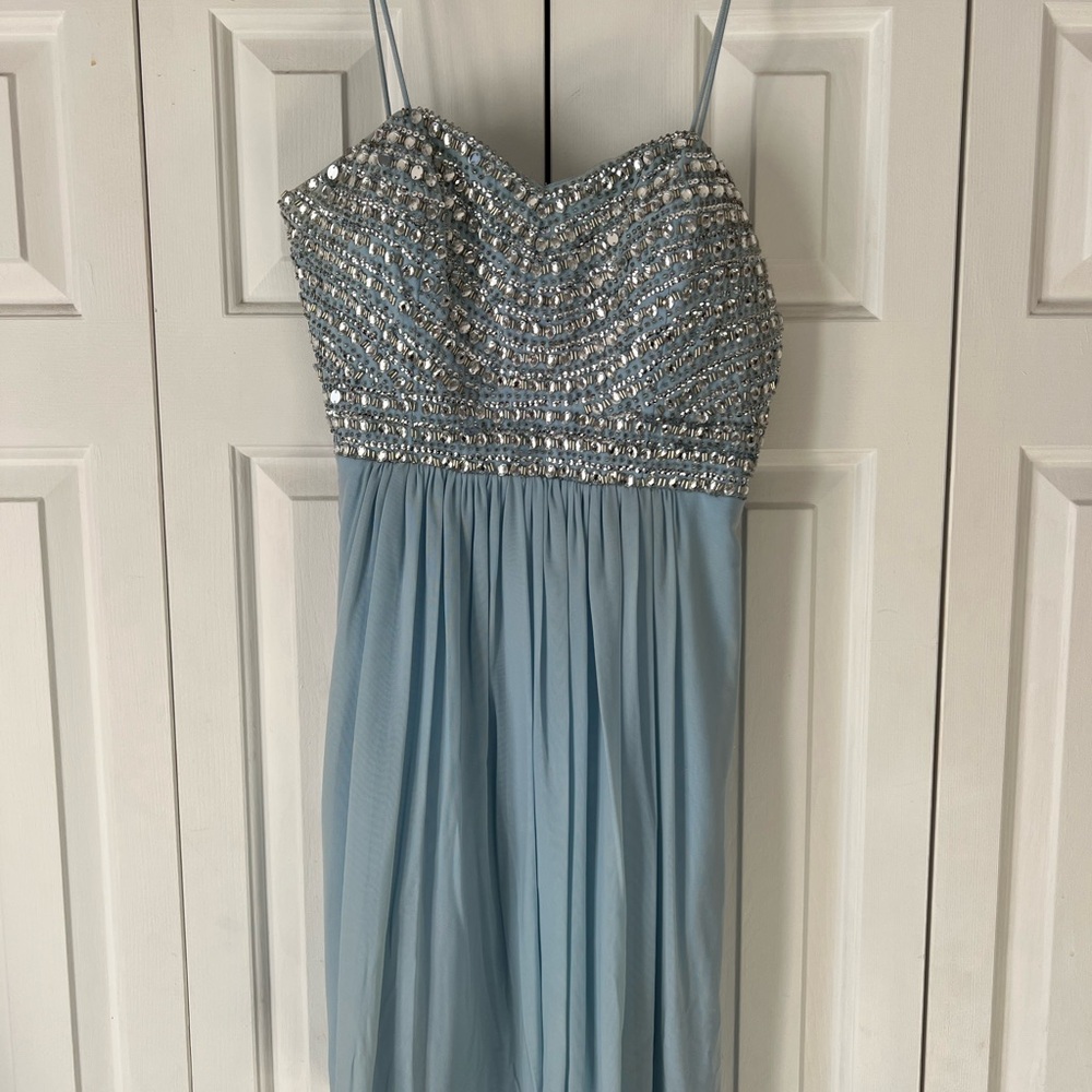 Joanna Chen Baby Blue Sequin Dress